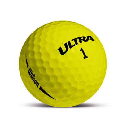 Wilson ULTRA Distance Golfball Gelb - Individuell Bedruckt