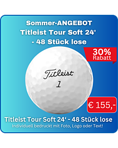 Titleist Tour Soft Sommer Angebot - 48 St&uuml;ck lose individuell bedruckt mit Foto, Logo oder Text!