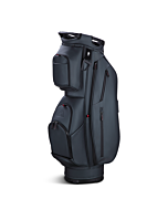 Big Max Dri Lite Prime Cartbag Schwarz – Frontansicht, wasserabweisendes Cartbag mit 14-fach Divider