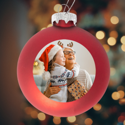 Weihnachtskugeln Rot seidenmatt - Individuell Bedruckt