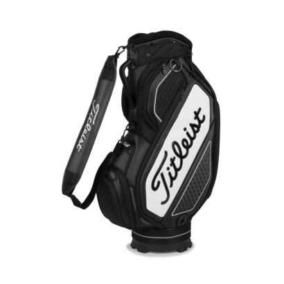 Titleist Tour Series Midsize Cartbag schwarz weiß – Premium Golf Cartbag Seitenansicht