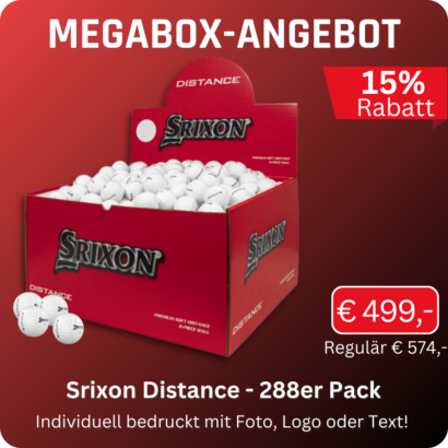 Srixon Distance Megabox Angebot individuell bedruckt