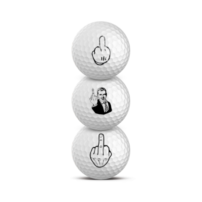 Wilson Duo Soft+ Golfbälle 3er Pack Motiv F-You Mittelfinger
