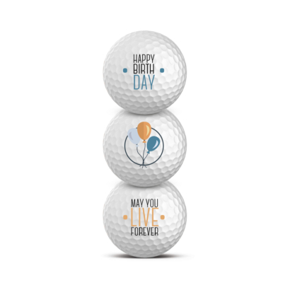 Wilson DUO Soft+ Golfbälle 3er Pack Motiv Happy Birthday