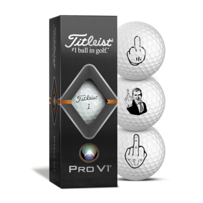 Titleist Pro V1  Golfbälle 3er Pack Motiv F-You Mittelfinger