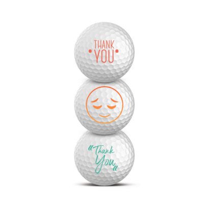 Wilson Staff DUO Soft+ Golfbälle 3er Pack Motiv Thank You