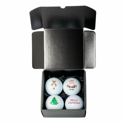 Weihnachtsgeschenkbox mit 4 Golfbällen