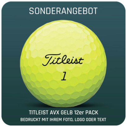 Titleist AVX GELB Golfball 12er Pack - Individuell Bedruckt