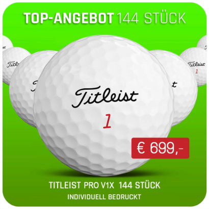 Titleist Pro V1X Golfball 144 Stk TOP-ANGEBOT- Individuell Bedruckt