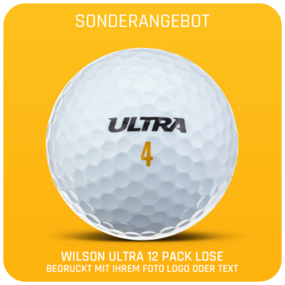 Wilson ULTRA Distance Golfbälle 12 Pack lose - Individuell Bedruckt