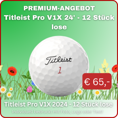 Titleist Pro V1X Golfbälle lose individuell bedruckt