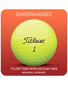 Titleist Tour Speed Gelb Golfbälle-6er Pack- individuell bedruckt