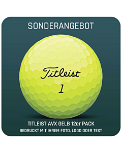 Titleist AVX GELB Golfball 12er Pack - Individuell Bedruckt