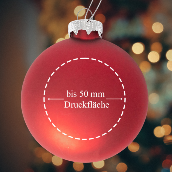 Weihnachtskugeln Rot seidenmatt