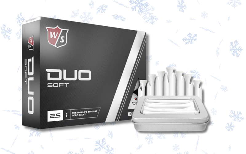 Wilson Duo Soft Golfbälle und Tees Geschenkset