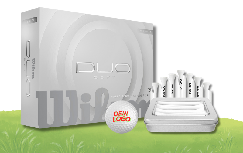 Wilson Duo Soft Golfbälle und Tees Geschenkset